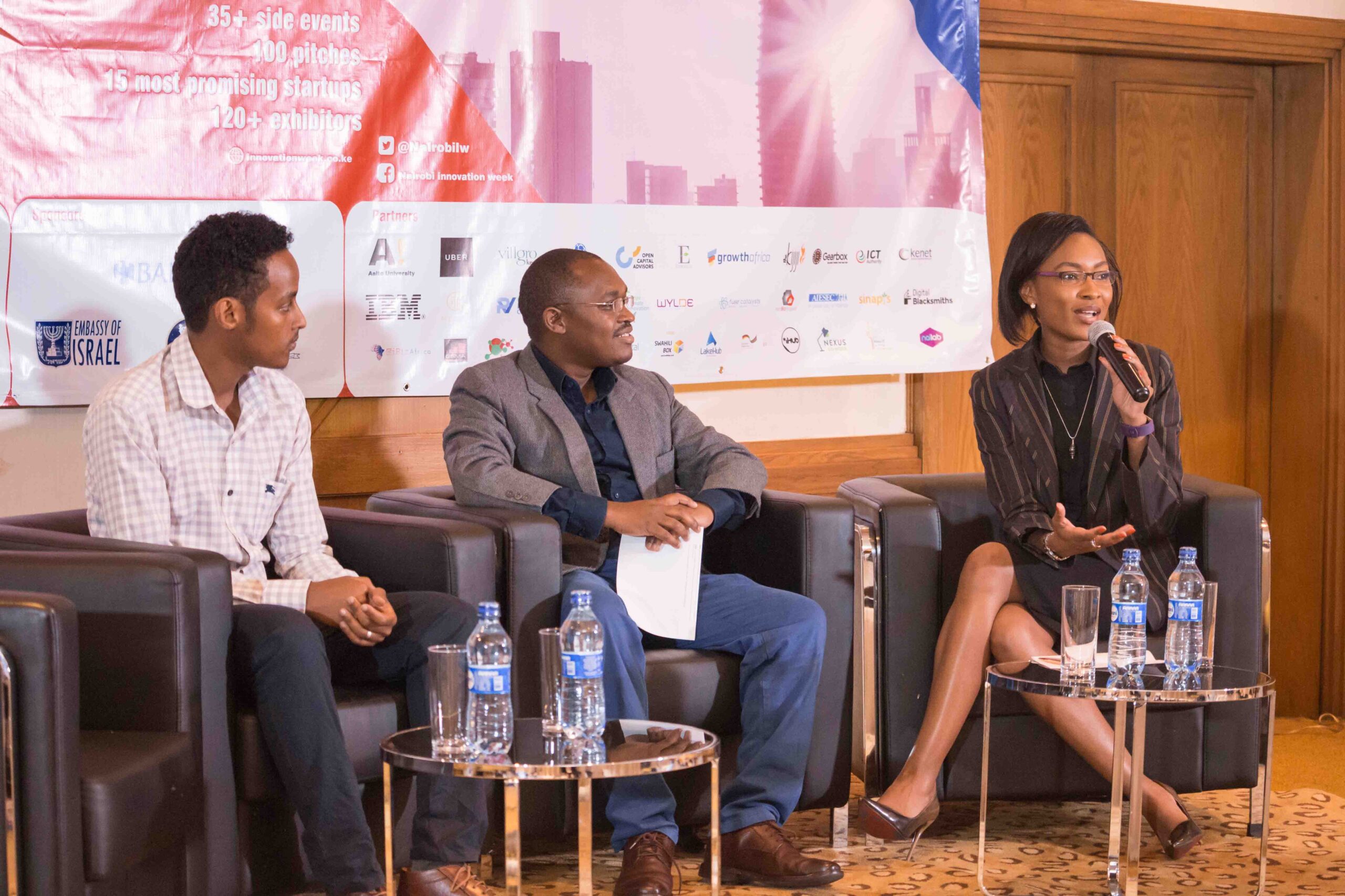 Panel discussion filmed at a corporate innovation conference