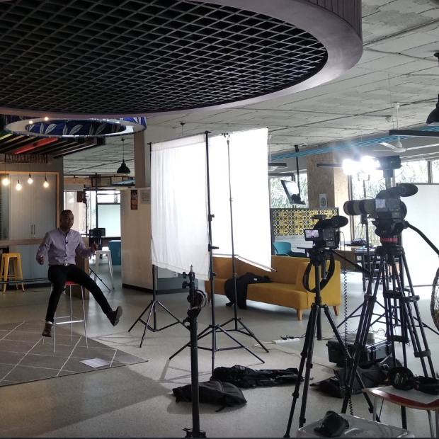 Lighting rig and camera setup between takes